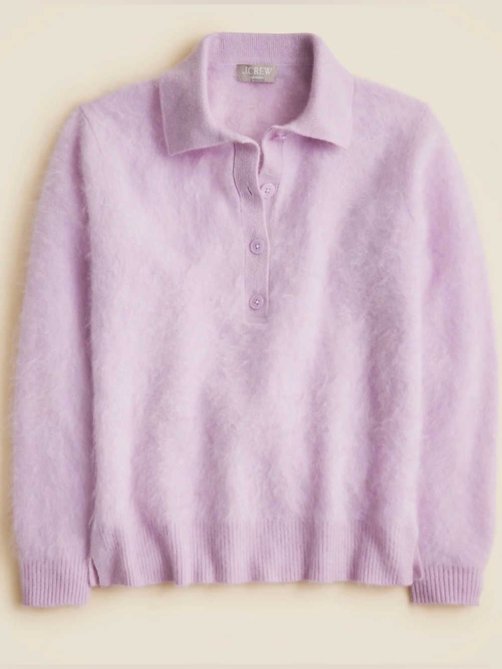 J crew Brushed cashmere rugby sweater